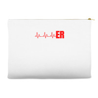 Emergency Medicine Emergency Room Nurse Er Heartbeat T Shirt Accessory Pouches | Artistshot