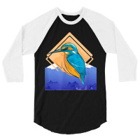 King Fisher Set Over Mountain In Spring 3/4 Sleeve Shirt | Artistshot