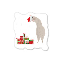 Gift Fa La La La Llama Christmas Lights Snowflakes Llama Christmas For Sticker | Artistshot