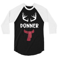 Donner Reindeer Christmas Matching Pjs Group Costume Gift Pullover 3/4 Sleeve Shirt | Artistshot