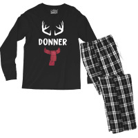 Donner Reindeer Christmas Matching Pjs Group Costume Gift Pullover Men's Long Sleeve Pajama Set | Artistshot