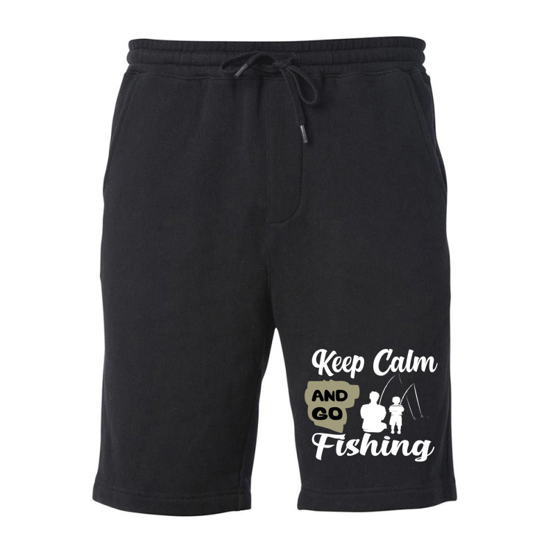 Keep Calm And Go Fishing Fleece Short | Artistshot