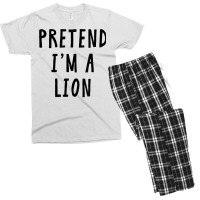 Pretend Im A Lion Costume Women Men Kids Halloween Costume T Shirt Men's T-shirt Pajama Set | Artistshot