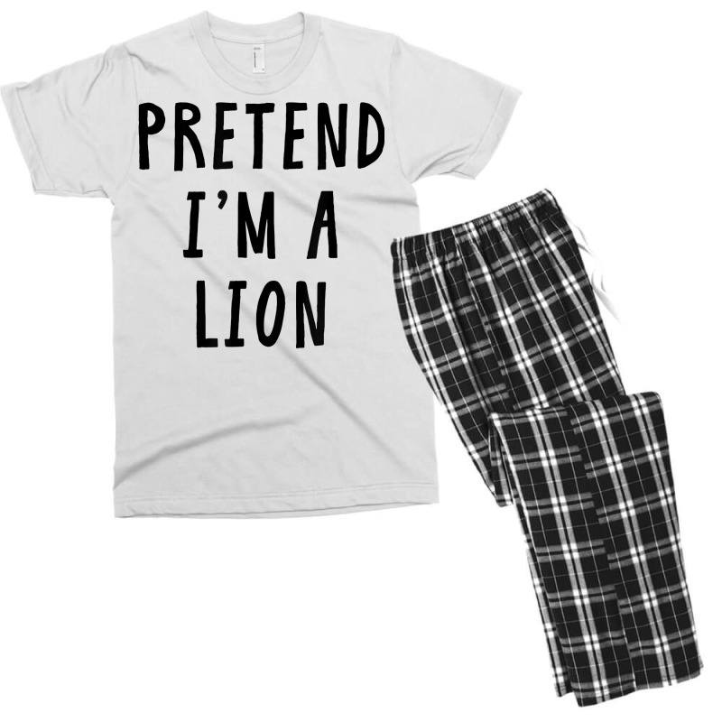 Pretend Im A Lion Costume Women Men Kids Halloween Costume T Shirt Men's T-shirt Pajama Set | Artistshot