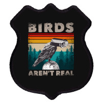 Funny Meme Birds Surveillance Truther Cctv Bird Aren't Real Pullover H Shield Patch | Artistshot