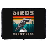 Funny Meme Birds Surveillance Truther Cctv Bird Aren't Real Pullover H Rectangle Patch | Artistshot