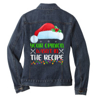 Your Opinion Wasnt In The Recipe Cooking Chef Christmas Tank Top Ladies Denim Jacket | Artistshot