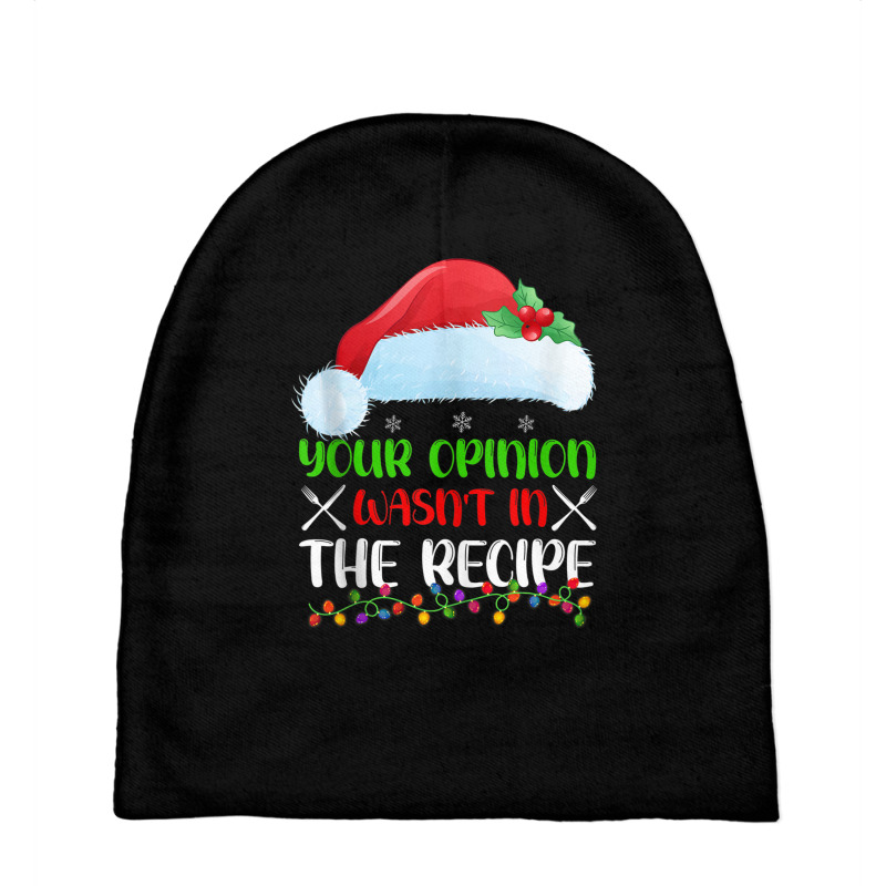 Your Opinion Wasnt In The Recipe Cooking Chef Christmas Tank Top Baby Beanies by cm-arts | Artistshot