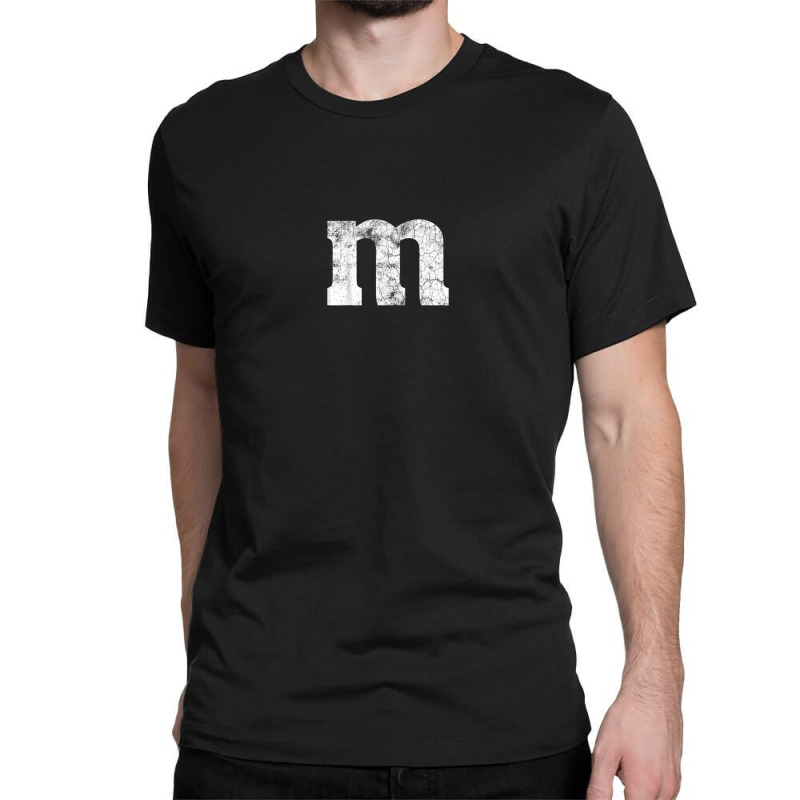 Letter M Capital Alphabet Funny Halloween Classic T-shirt by Posh | Artistshot