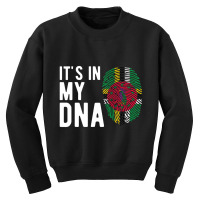 It's In My Dna Dominica Flag Dominican Youth Sweatshirt | Artistshot