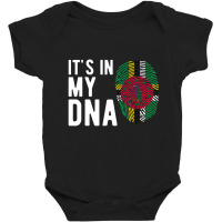 It's In My Dna Dominica Flag Dominican Baby Bodysuit | Artistshot