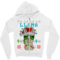 Fa La La La La Merry Christmas Funny Santa Llama Ugly T Shirt Zipper Hoodie | Artistshot