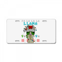 Fa La La La La Merry Christmas Funny Santa Llama Ugly T Shirt License Plate | Artistshot