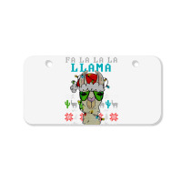 Fa La La La La Merry Christmas Funny Santa Llama Ugly T Shirt Bicycle License Plate | Artistshot