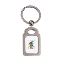 Fa La La La La Merry Christmas Funny Santa Llama Ugly T Shirt Silver Rectangle Keychain | Artistshot