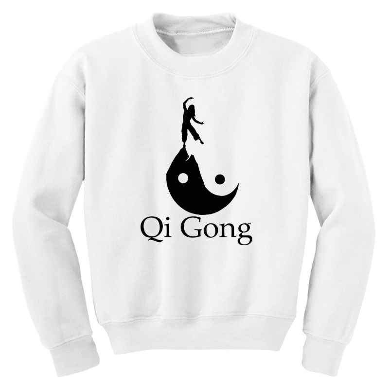 Black Silhouette Art Of Qigong Youth Sweatshirt by cm-arts | Artistshot