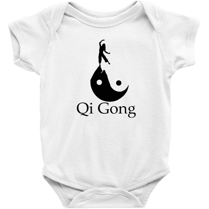 Black Silhouette Art Of Qigong Baby Bodysuit by cm-arts | Artistshot