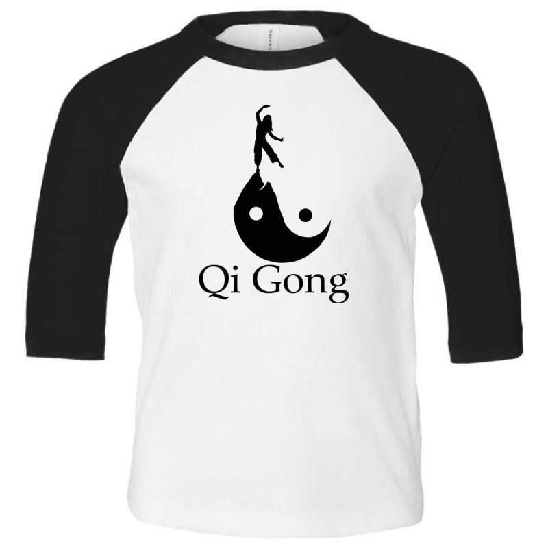 Black Silhouette Art Of Qigong Toddler 3/4 Sleeve Tee by cm-arts | Artistshot