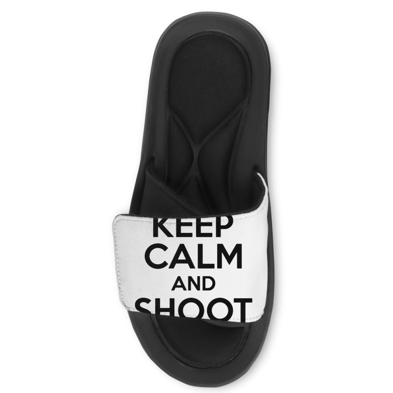 Keep Calm And Shoot Raw Slide Sandal | Artistshot