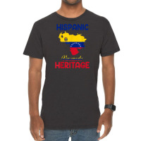 Venezuela Map Venezuela Flag Hispanic Heritage Latin Month T Shirt Vintage T-shirt | Artistshot