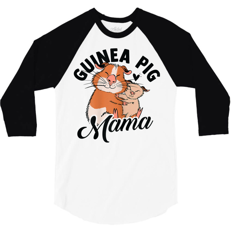 Womens Guinea Pig Mom Graphic Guinea Pig Owner Cavy Animal Lover T Shi 3/4 Sleeve Shirt | Artistshot