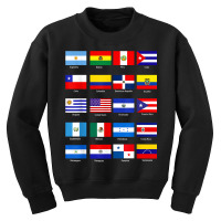 All Latin American Flags Countries Hispanic Heritage Month T Shirt Youth Sweatshirt | Artistshot