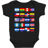 All Latin American Flags Countries Hispanic Heritage Month T Shirt Baby Bodysuit | Artistshot