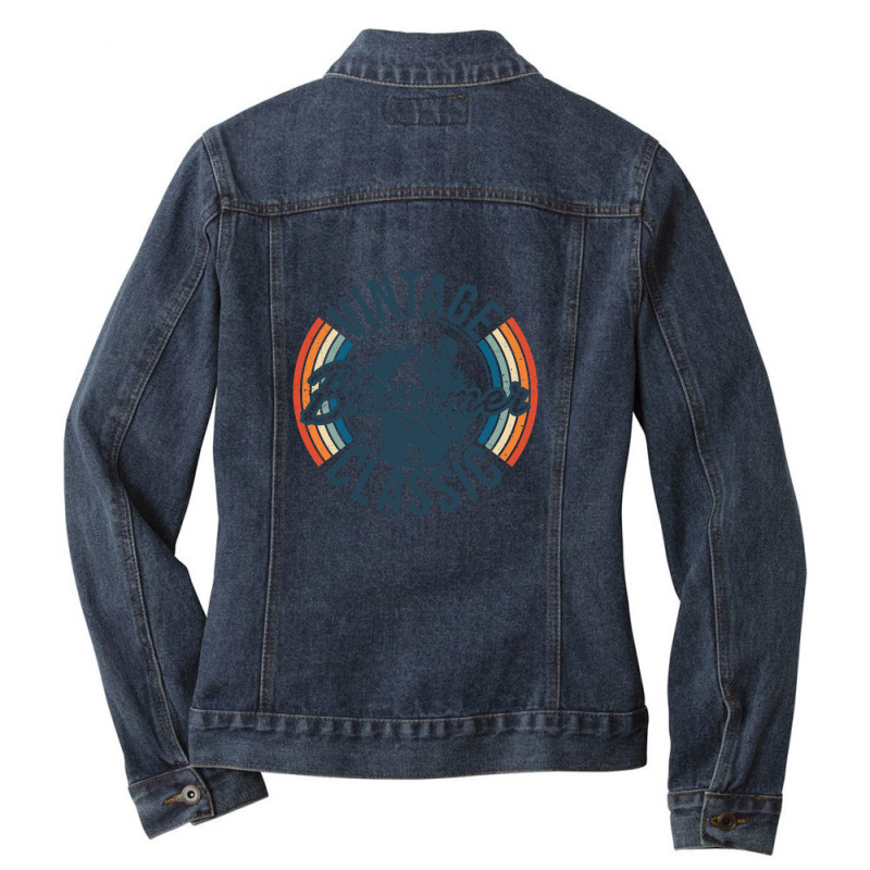 I Love Bessemer Alabama Retro Vintage Classic Limited Edition Ladies Denim Jacket by hardrollsjudo | Artistshot