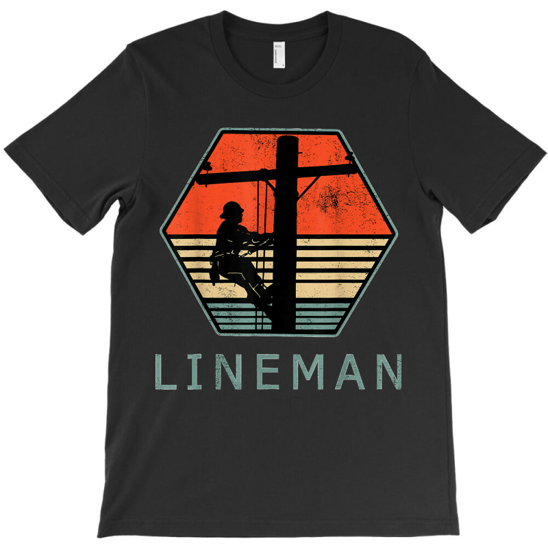 Lineman Retro Vintage Electrician T-shirt | Artistshot