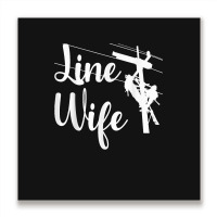 Lineman Wife Lineworker Electrician Girlfriends Metal Print Square | Artistshot