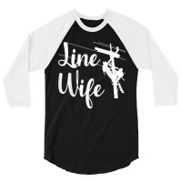 Lineman Wife Lineworker Electrician Girlfriends 3/4 Sleeve Shirt | Artistshot