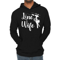 Lineman Wife Lineworker Electrician Girlfriends Lightweight Hoodie | Artistshot