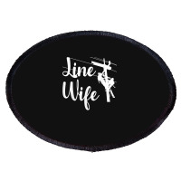 Lineman Wife Lineworker Electrician Girlfriends Oval Patch | Artistshot