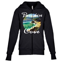 Paradise Cove California Beach Watercolour T Shirt Youth Zipper Hoodie | Artistshot