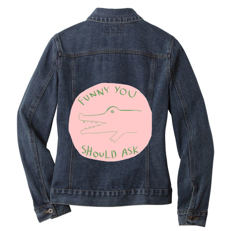 The Front Bottoms Inspired Alligator Ladies Denim Jacket by cm-arts | Artistshot