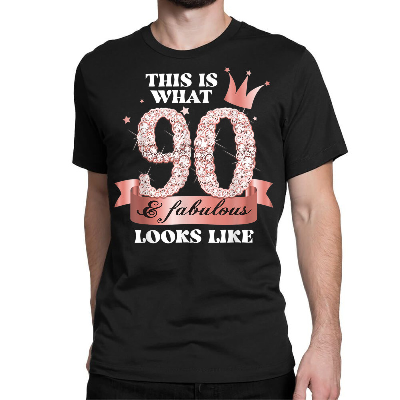 90 & Fabulous I Black Peach Party Group Candid Photo Outfit Classic T-shirt | Artistshot