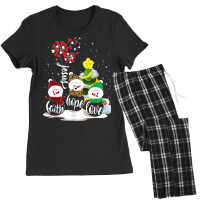 Faith Hope Love Snowman Jesus Dandelion Christian Christmas Women's Pajamas Set | Artistshot