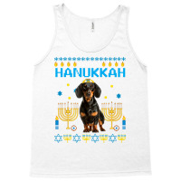 Dachshund Chanukah Jewish Ugly Hanukkah Sweater Pajama Tank Top | Artistshot