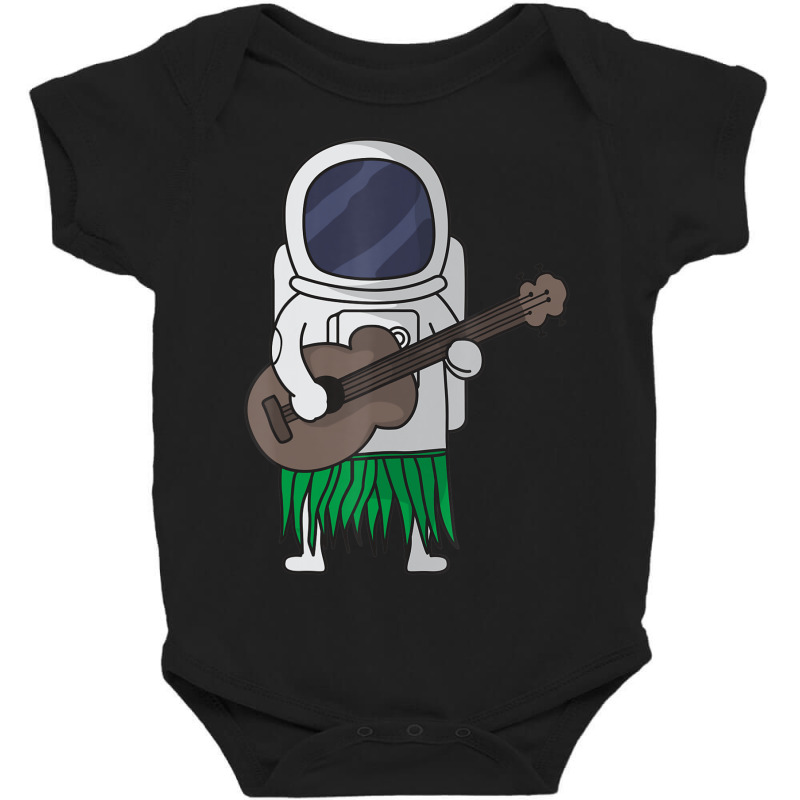 Astronaut Outer Space Ukulele Luau Cute Hawaii Baby Bodysuit | Artistshot