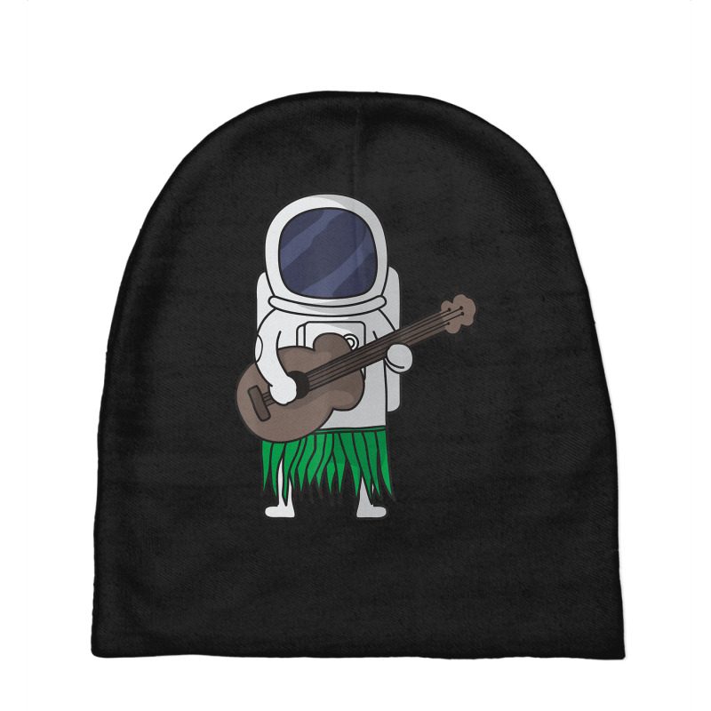 Astronaut Outer Space Ukulele Luau Cute Hawaii Baby Beanies | Artistshot