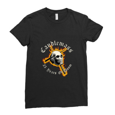 Candlemass Ladies Fitted T-shirt Designed By Flores66