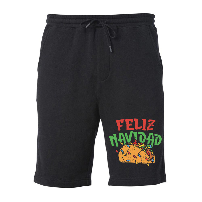 Feliz Navidad Christmas In July Mexican Taco Food Xmas Gift Fleece Short | Artistshot