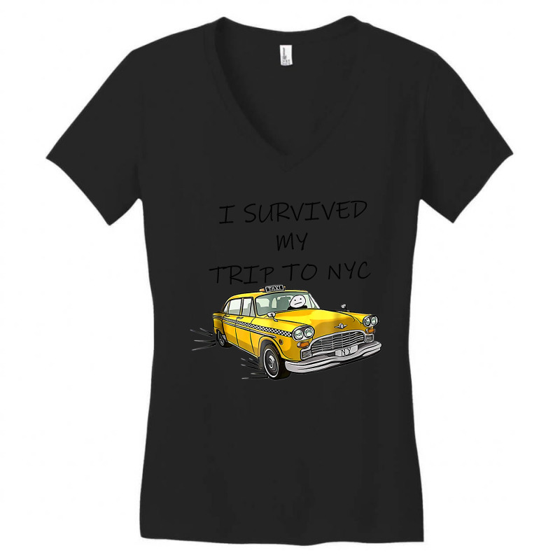 I Survived My Trip To Nyc Women's V-Neck T-Shirt by VictorCruz | Artistshot