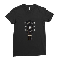 Guitar Headstock Artgibson Es 335 Sticker Ladies Fitted T-shirt | Artistshot