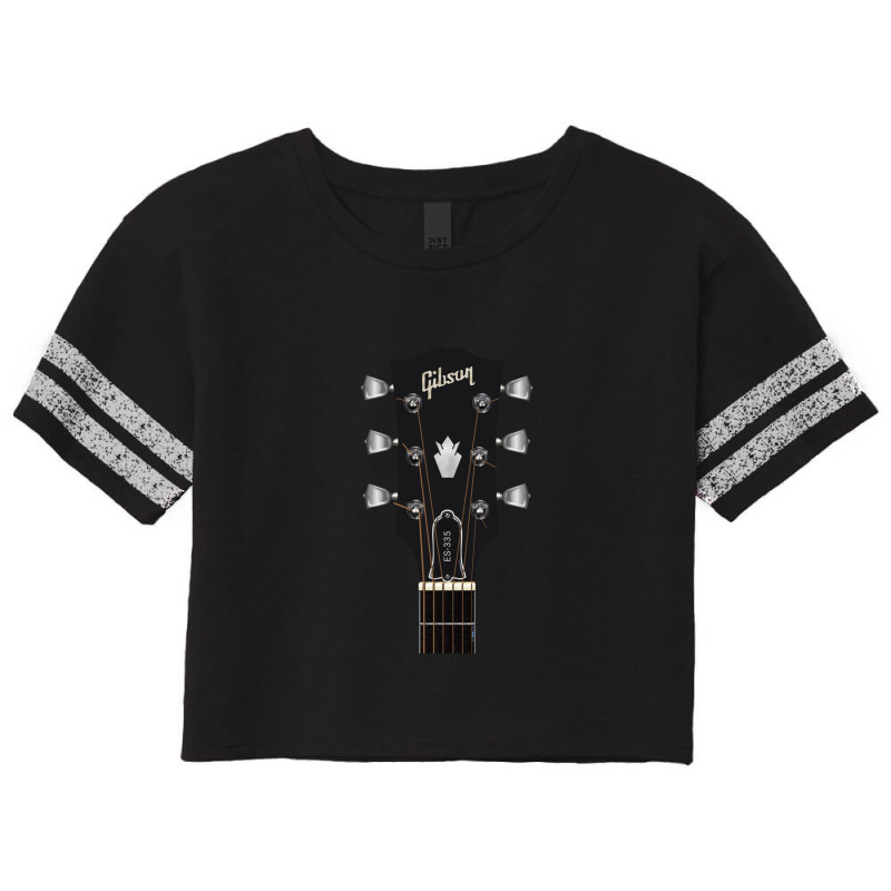 Guitar Headstock Artgibson Es 335 Sticker Scorecard Crop Tee by CharlieFairchild | Artistshot