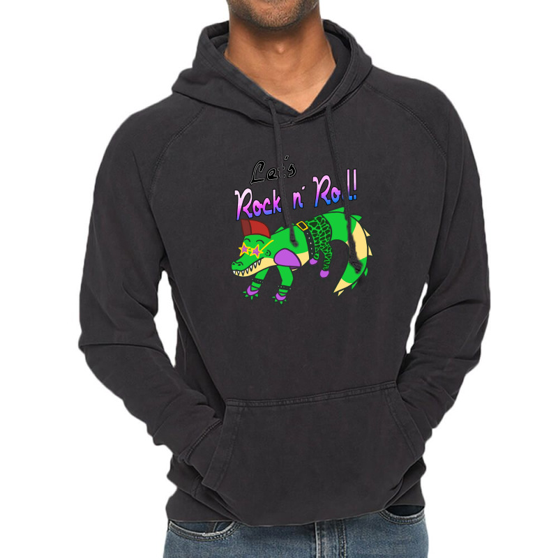 Lets Rock N Roll Croc Vintage Hoodie by Wrip1959 | Artistshot