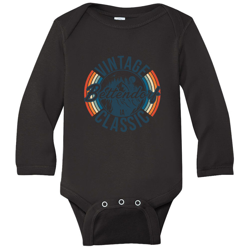 I Love Bettendorf Iowa Retro Vintage Classic Limited Edition Long Sleeve Baby Bodysuit by hardrollsjudo | Artistshot