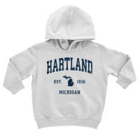 Hartland Michigan Mi Vintage Athletic Navy Sports Design Tank Top Toddler Hoodie | Artistshot