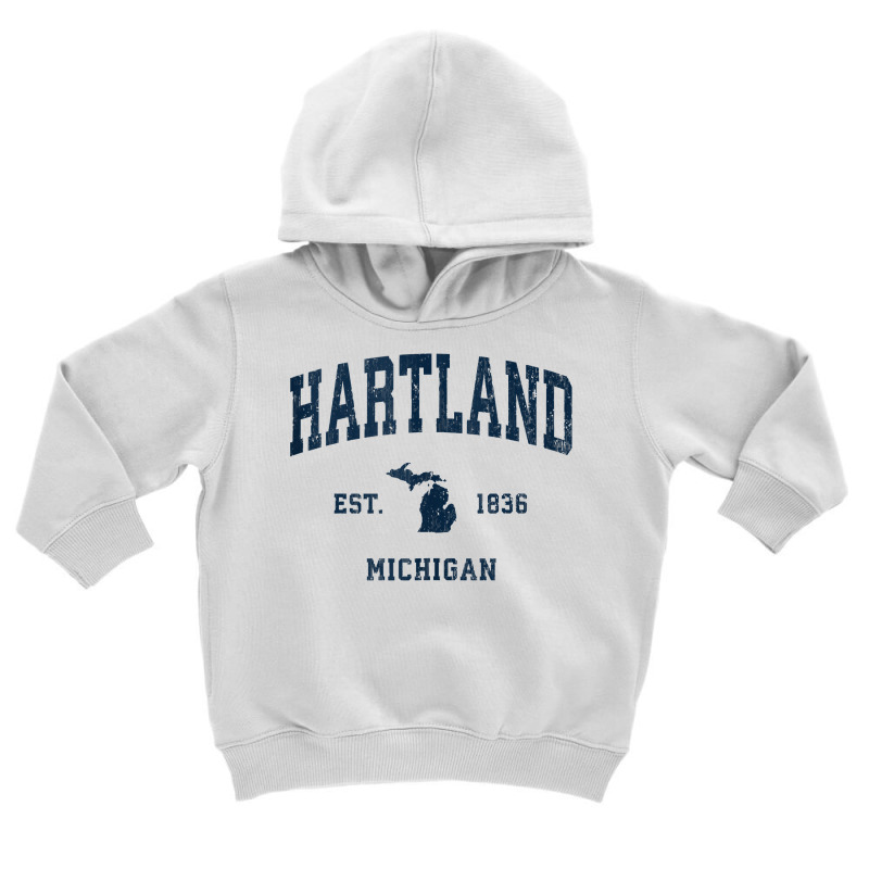 Hartland Michigan Mi Vintage Athletic Navy Sports Design Tank Top Toddler Hoodie by vaeriburaeme | Artistshot