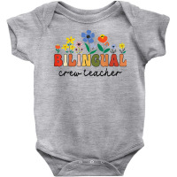 Dual Language Bilingual Crew Teacher Appreciation T Shirt Baby Bodysuit | Artistshot